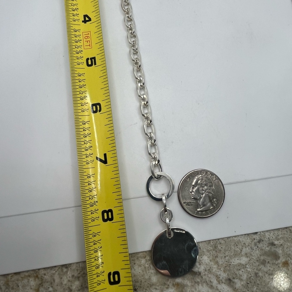 Gucci Bracelet Sterling Silver round dangle w box & pouch - Picture 14 of 16